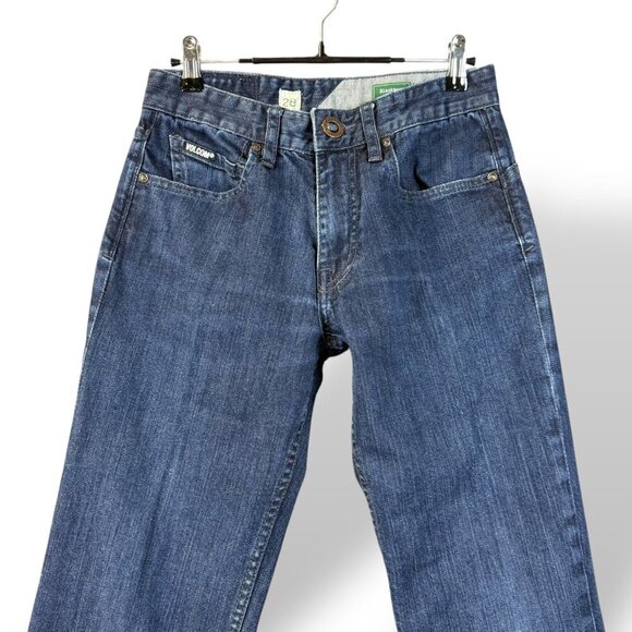 Volcom Mens Blackhart Jeans Size 28x29 Relaxed Fit Dark Wash Denim Straight-Leg - Picture 4 of 14